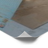 Middellandse zee raam uitzicht frame - kustlemon poster (Hoek)