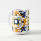 Middellandse Zee,Siciliaanse tegels,citroenen Koffiemok (Voorkant links)