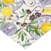 Middellandse Zee,Toscaanse stijl,olijven,patroon Korte Tafelloper (Hoek)