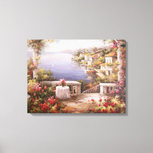 Middellandse Zee Villa Canvas Afdruk