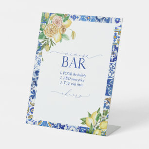 Middellandse Zee-Vrijgezellenfeest Mimosa Bar Reclamebord Met Voetstuk