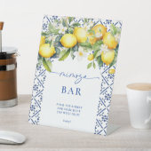 Middellandse Zee-Vrijgezellenfeest Mimosa Bar Reclamebord Met Voetstuk (Insitu)