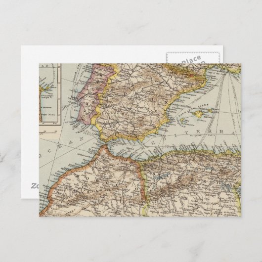 Middellandse-Zee W Briefkaart (Voorkant / Achterkant)