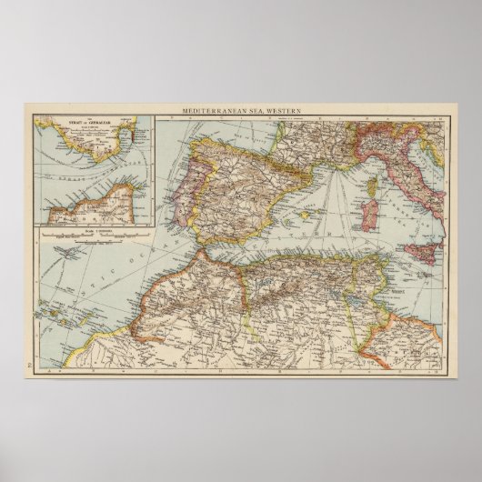 Middellandse-Zee W Poster (Voorkant)