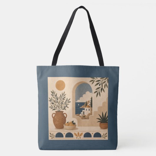 Middellandse Zee Window Tote Tas (Voorkant)