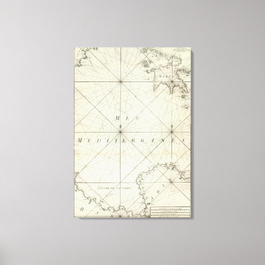 Middellandse Zee-Zee 5 Canvas Afdruk (Voorkant)