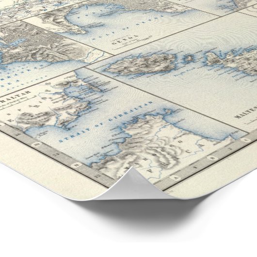 Middellandse-Zeebekken Poster (Hoek)