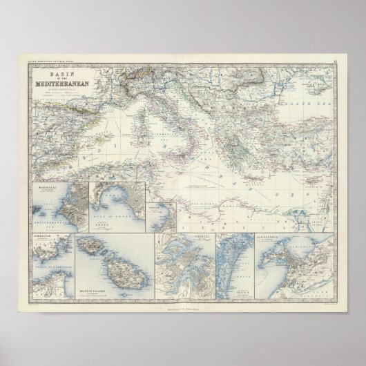 Middellandse-Zeebekken Poster (Voorkant)