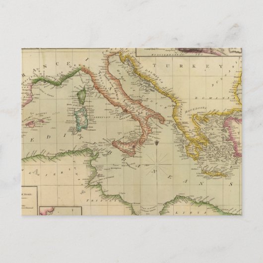 Middellandse-Zeegebied 6 Briefkaart (Voorkant)