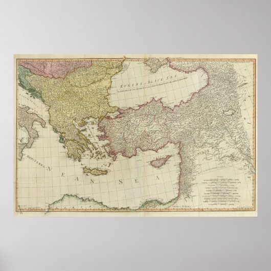 Middellandse-Zeegebied Poster (Voorkant)