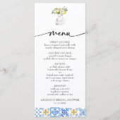 Middellandse-Zeegebied Vrijgezellenfeest Floral Le Menu (Voorkant)