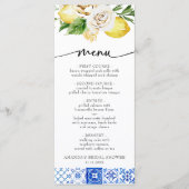 Middellandse-Zeegebied Vrijgezellenfeest Floral Le Menu (Voorkant)