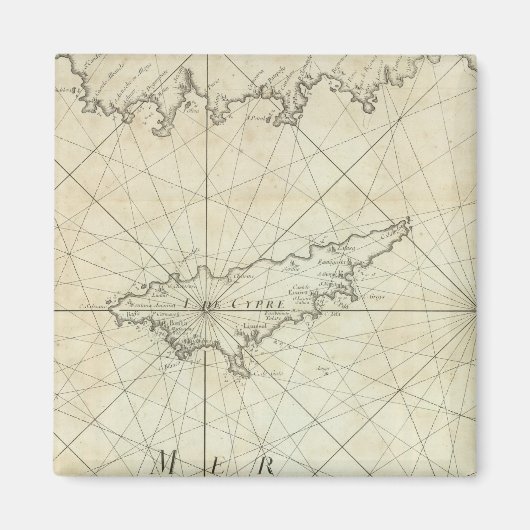 Middellandse-Zeegebied Zee 4 Magneet (Voorkant)