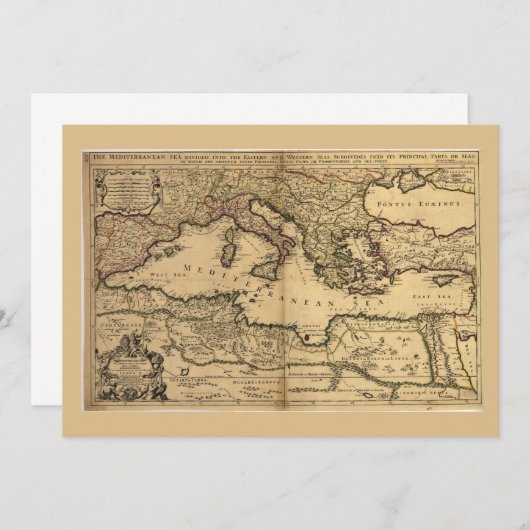 Middellandse-Zeekaart (1685) (Voorkant / Achterkant)