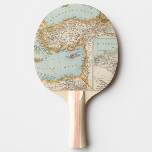 Middellandse-Zeekaart Tafeltennisbatje (Voorkant)