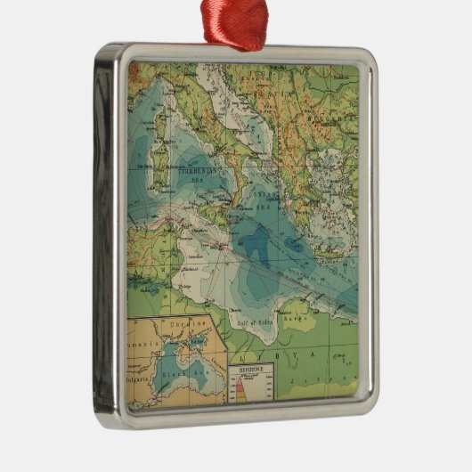 Middellandse-Zeekabels, zwarte-Zeeen, draadloze st Metalen Ornament (Rechts)