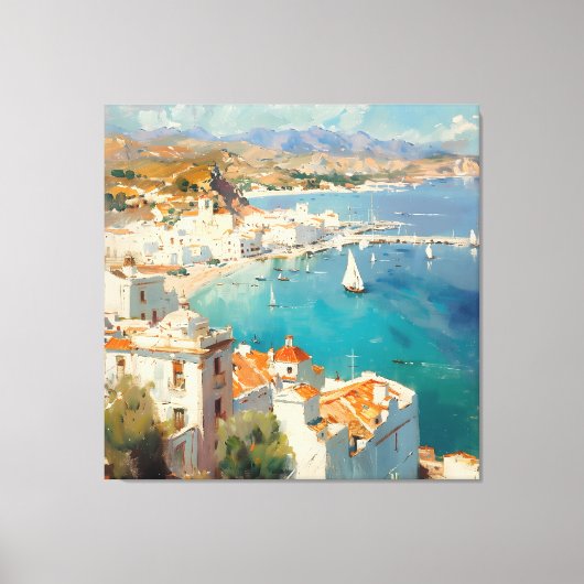 Middellandse Zeekust in Spanje, Cartagena Canvas Afdruk (Voorkant)
