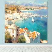Middellandse Zeekust in Spanje, Cartagena Canvas Afdruk (Insitu (Houten vloer))