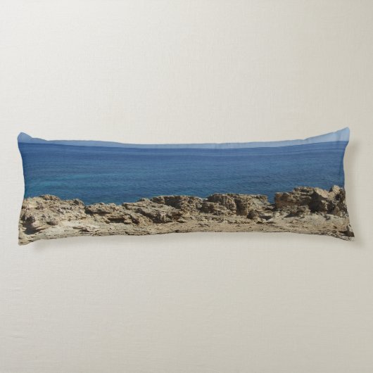 Middellandse-Zeelandschap Lichaamskussen (Achterkant)