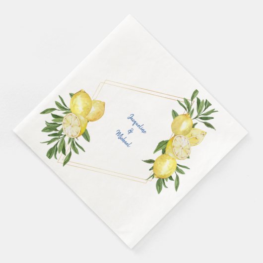 Middellandse-Zeemuizen en kobalt blauw-tekstdiner Servet (Hoek)