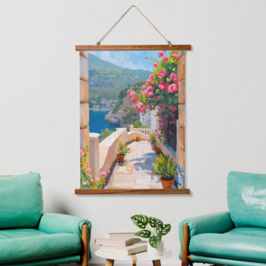 Middellandse Zeepad Hangend Wandkleed (Woonkamer)