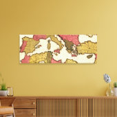Middellandse ZeePanoramische kaart Canvas Afdruk (Insitu (Woonkamer))
