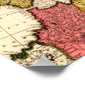 Middellandse ZeePanoramische kaart Poster (Hoek)