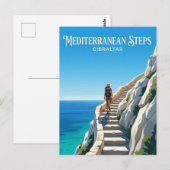 Middellandse Zeetrap, Upper Rock, Gibraltar Briefkaart (Voorkant / Achterkant)