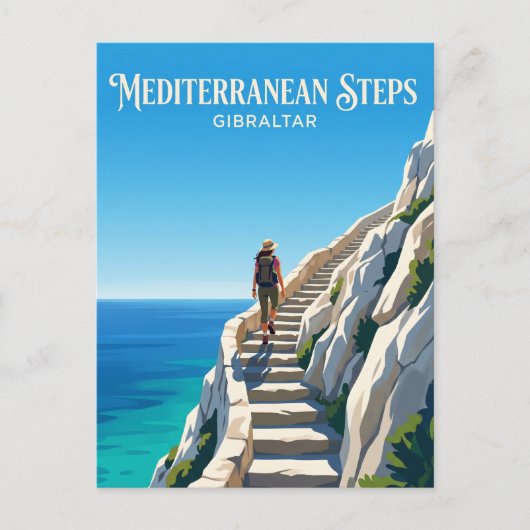 Middellandse Zeetrap, Upper Rock, Gibraltar Briefkaart (Voorkant)