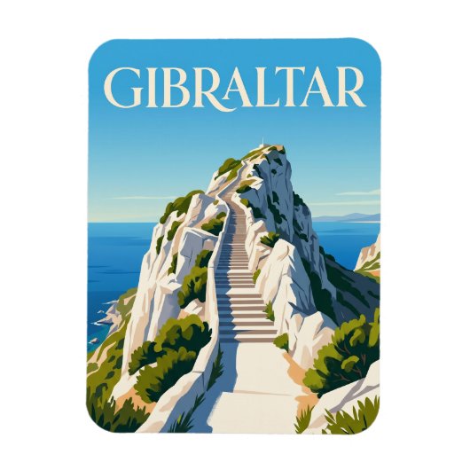 Middellandse Zeetrappen Gibraltar Magneet (Verticaal)
