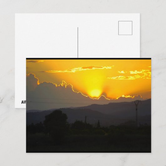 Middellandse Zonsondergang Briefkaart (Voorkant / Achterkant)