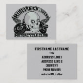 Middellange kruismachines MC, aangepast visitekaar Visitekaartje (Voorkant / Achterkant)