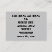 Middellange kruismachines MC, aangepast visitekaar Visitekaartje (Achterkant)