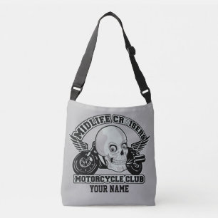 Middellange kruiswagens MC, aangepaste naamzakken Crossbody Tas