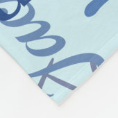 Middellange lengte naam Graffiti Pattern Blue Navy Fleece Deken (Hoek)
