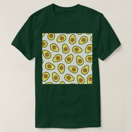 Middelmatig avocado-patroon t-shirt (Design voorkant)
