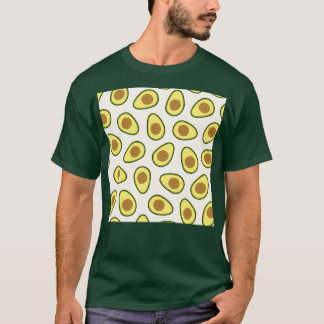 Middelmatig avocado-patroon t-shirt