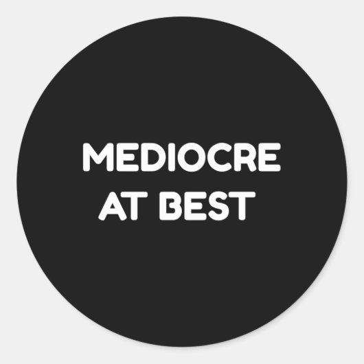 Middelmatig bij beste offerte ronde sticker (Voorkant)