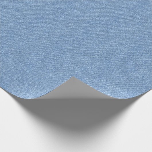 Middelmatige blauwe denimtextuur cadeaupapier (Hoek)
