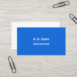Middelmatige Blauwe Minimalistische Visitekaartjes
