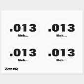 middelmatige run ovale sticker (Vel)