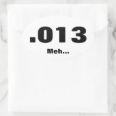 middelmatige run ovale sticker (Tas)