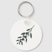 Middelmeer Olijftak Botanisch Cadeau Sleutelhanger (Voorkant)
