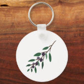 Middelmeer Olijftak Botanisch Cadeau Sleutelhanger (Voorkant)
