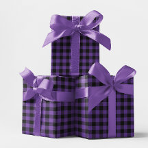 Middelpaars en Zwarte Buffalo Plaid