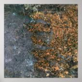 Middelpivot geïrrigeerde velden in Texas, VS Poster (Voorkant)