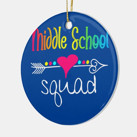 Middelschoolplein lerarenteam keramisch ornament (Links)