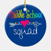 Middelschoolplein lerarenteam keramisch ornament (Achterkant)