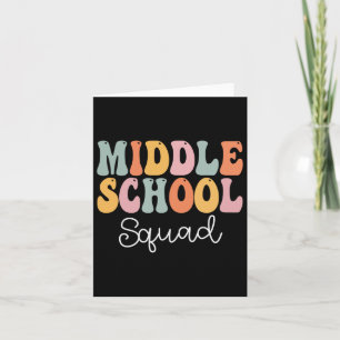 Middelschoolplein Retro Groovy Vintage eerste dag Kaart