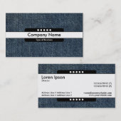 Middelste band 5 spots - Old Blue Jeans Visitekaartje (Voorkant / Achterkant)